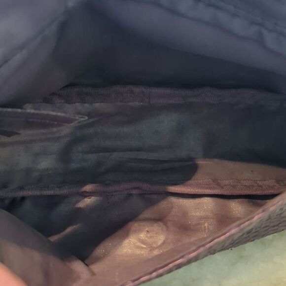 Elizabeth Arden Wristlet Women's Snakeskin Style Purple Snap Closure - Picture 7 of 12